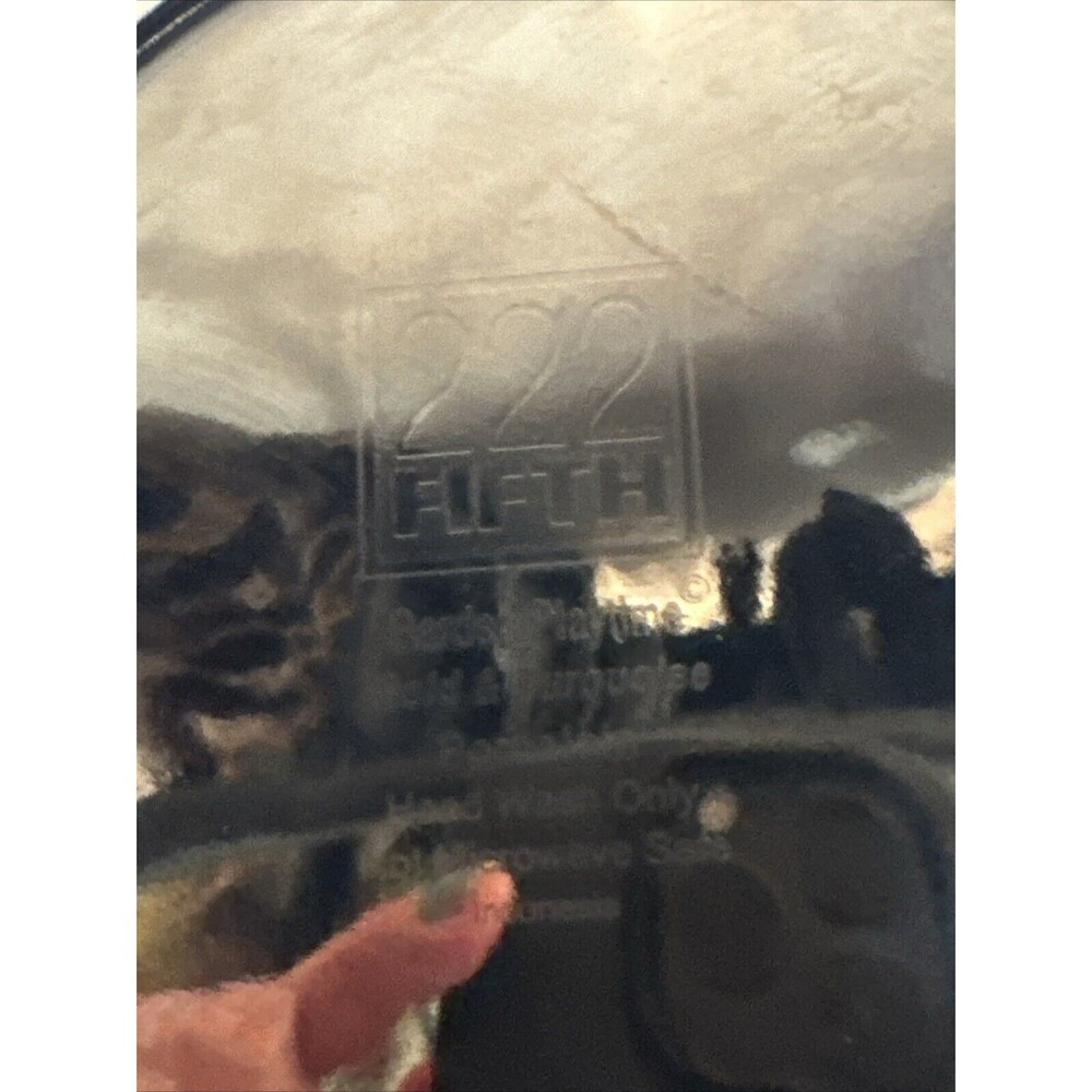 222 FIFTH GARDEN PLAYTIME BUNNY GOLD & TURQUOISE 8.5" Salad Plate - Picture 8 of 9